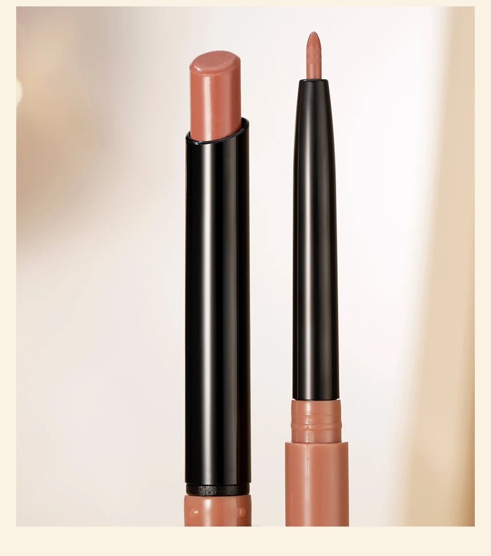 QIBEST 2pcs Lipstick Lipliner Pen Set