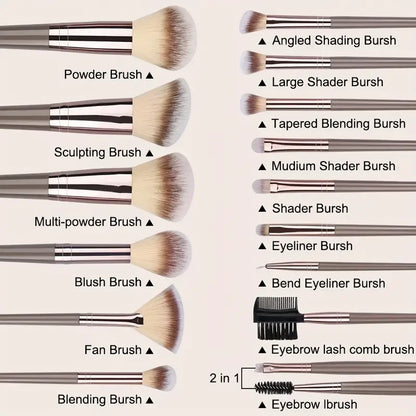 20 Piece Makeup Brush Set